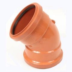 Polypipe Underground Drainage 160mm 45 Degree Double Socket Bend