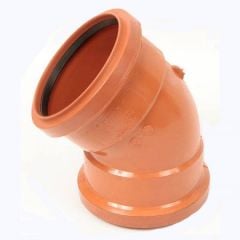 Polypipe Underground Drainage 110mm 45 Degree Double Socket Bend