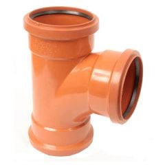 Polypipe Underground Drainage 110mm 87 Degree Triple Socket Equal Junction