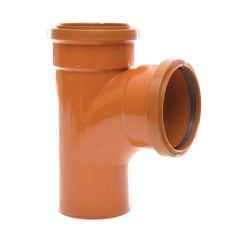 Polypipe Underground Drainage 110mm 87 Degree Double Socket Equal Junction