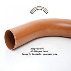 Polypipe Underground Drainage 110mm 22 Degree Plain Ended Long Radius Bend