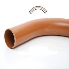 Polypipe Underground Drainage 110mm 87 Degree Plain Ended Long Radius Bend