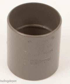 Polypipe Grey 50mm ABS Straight Coupling WS58