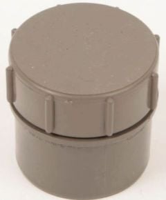 Polypipe Grey 50mm Screwed Access Plug WS72