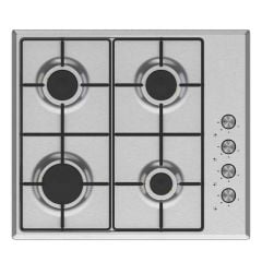 Prima 60cm Gas Hob - Stainless Steel - Grills And Control Panel Top View