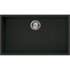 Reginox QUADRA 130 Elleci Granite 1 Bowl Kitchen Sink - Metaltek Black - QUADRA 130 B