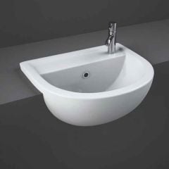 RAK Ceramics Compact 40cm Semi Recessed with Basin 1 Tap Hole Right Hand - CO0902AWHA