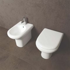 RAK Ceramics Compact Quick Release Wrap Over Soft Close Toilet Seat & Cover - White - RAKSEAT010