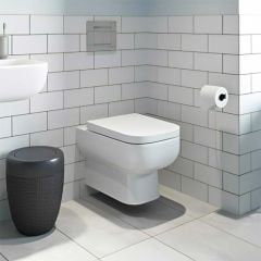 RAK Series 600 Quick Release Wrap Over Soft Close Toilet Seat - Alpine White - RAKSEAT014