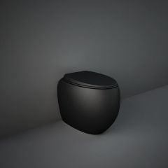 RAK Ceramics Cloud Back to Wall WC Pan With Hidden Fixations - Black - CLOWC1346504A