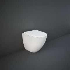 RAK-Des Rimless Back to Wall WC Pan with Hidden Fixations - Alpine White - DESWC1346AWHA