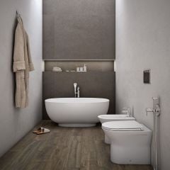 RAK Ceramics Feeling Soft Close Toilet Seat & Cover - Matt White - FEESEAT500 Lifestyle