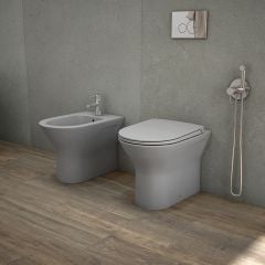 RAK Ceramics Feeling Soft Close Toilet Seat & Cover - Matt Grey - FEESEAT503 Lifestyle