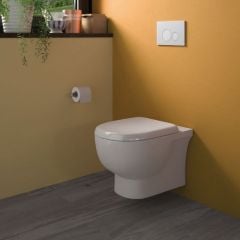 RAK Ceramics Tonique Quick Release Soft Close Toilet Seat & Cover - Alpine White - RAKSEAT015 Lifestyle