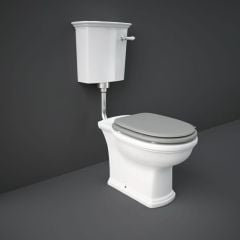 RAK Ceramics Washington Wooden Soft Close Toilet Seat & Cover - Matt Grey - RAKWTNSEAT503