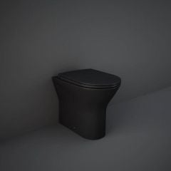 RAK Ceramics Feeling Rimless Back to Wall Toilet Pan - Matt Black - RST19504A