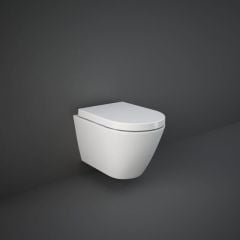 Rak Resort Rimless Wall Hung Toilet Pan With Hidden Fixations - White - RSTWHPAN-HF