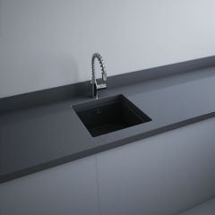 RAK Ceramics Silvia 1 Bowl Drop in Kitchen Sink - Matt Black - OC104504A