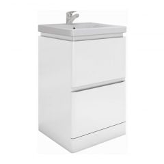 RAK Ceramics Resort Floor Standing 550mm Basin Unit - White - RAKRSTFSU55600