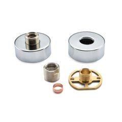RAK Ceramics Exposed Round Shower Bar Mixer with Easy Fitting Kit Pair - Chrome - RAKSHW5003