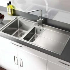 Rangemaster Arlington 1.5 Bowl Stainless Steel Inset Kitchen Sink - AR9852R