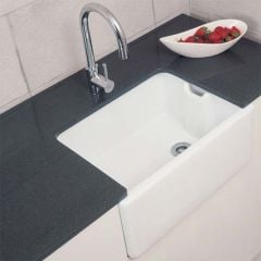 Rangemaster Classic Belfast Kitchen Sink 1 Bowl Fire Clay Ceramic - CCBL595WH/