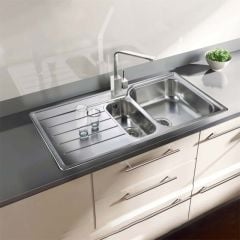 Rangemaster Oakland 1.5 Bowl Stainless Steel Inset Kitchen Sink - OL9852L/