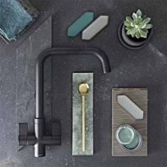 Rangemaster Aquaquad Dual Lever Monobloc Kitchen Tap - Brushed Brass - TAQ2MB/