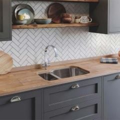 Rangemaster Atlantic Classic 1.5 Bowl Undermount Kitchen Sink - UB4015L/