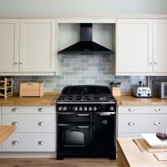 Rangemaster Classic 100 All Gas Range Cooker Black/Chrome CLA100NGFBL/C