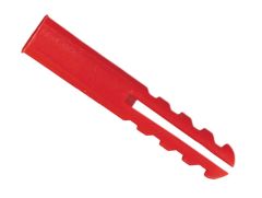 Rawlplug Red Plastic Plugs Screw Size No.6-12 (10 x Card of 100) - RAW67134