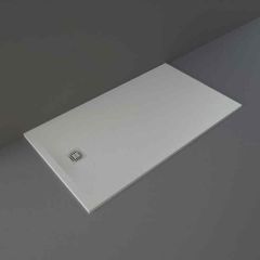 RAK Ceramics Feeling 1600 x 900mm Stone Effect Shower Tray with Anti Slip - Grey - RFST090160S503