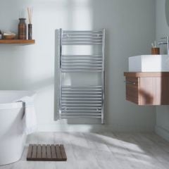 Towelrads Richmond Electric Straight Towel Rail 1186mm x 450mm - White - 136012 Lifestyle