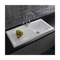 Reginox Regi-Ceramic 1 Bowl Inset Kitchen Sink Including Waste - RL 304 CW II