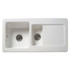 Reginox Regi-Ceramic 1.5 Bowl Kitchen Sink - White - RL 501 CW