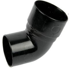 Polypipe 50mm Round Downpipe Bend 112.5 Degree Black, RM327B