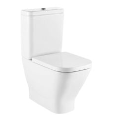 Roca The Gap Close Coupled Back To Wall Toilet Pan with Dual Outlet - Rimless - White - A34273A000