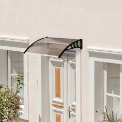 Outsunny 1m Door Canopy - Brown - B70-011V01BN