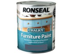 Ronseal Chalky Furniture Paint Midnight Blue 750ml - RSLCFPMB750