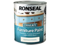Ronseal Chalky Furniture Paint Vintage White 750ml - RSLCFPVW750
