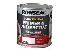 Ronseal Super Flexible Wood Primer & Undercoat White 750ml - RSLEWPWHI750