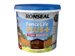 Ronseal Fence Life Plus+ Dark Oak 5 Litre - RSLFLPPDO5L