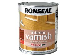 Ronseal Interior Varnish Quick Dry Gloss Medium Oak 250ml - RSLINGMO250
