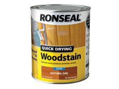 Ronseal Woodstain Quick Dry Satin Natural Oak 750ml - RSLQDWSNO750