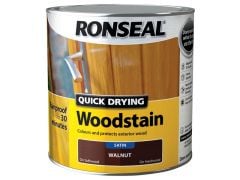 Ronseal Quick Drying Woodstain Satin Walnut 750ml - RSLQDWSW750
