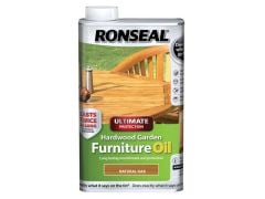 Ronseal Ultimate Protection Hardwood Garden Furniture Oil Natural Oak 1 Litre - RSLUHWGFOO1L