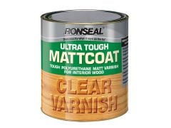 Ronseal Ultra Tough Internal Clear Mattcoat Varnish 250ml - RSLUTVMC250