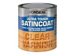 Ronseal Ultra Tough Internal Clear Satincoat Varnish 250ml - RSLUTVSC250