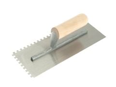 RST Notched Trowel 6mm Square Notches Wooden Handle 11 x 4.1/2in - RST153DS