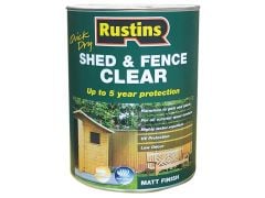 Rustins Quick Dry Shed and Fence Clear Protector 1 Litre - RUSECWP1L